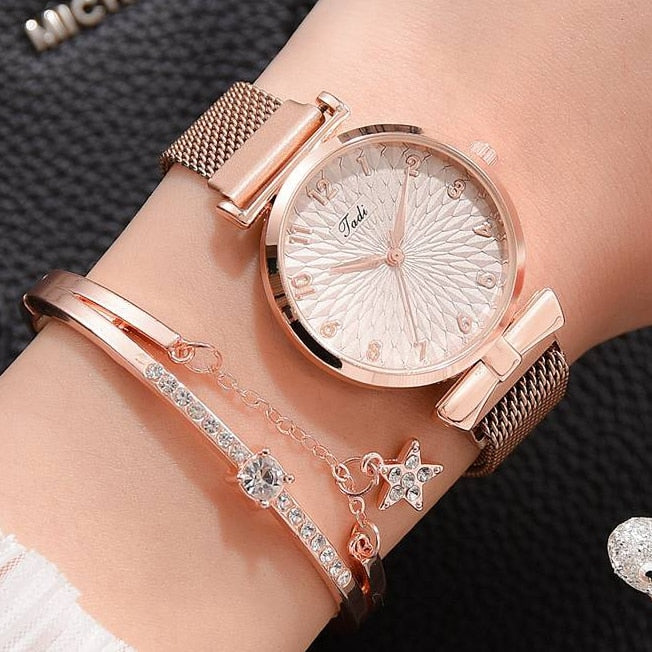 Luxury Women Bracelet Quartz Watches For Women Magnetic Watch Ladies S –  Apex Reviews Demo